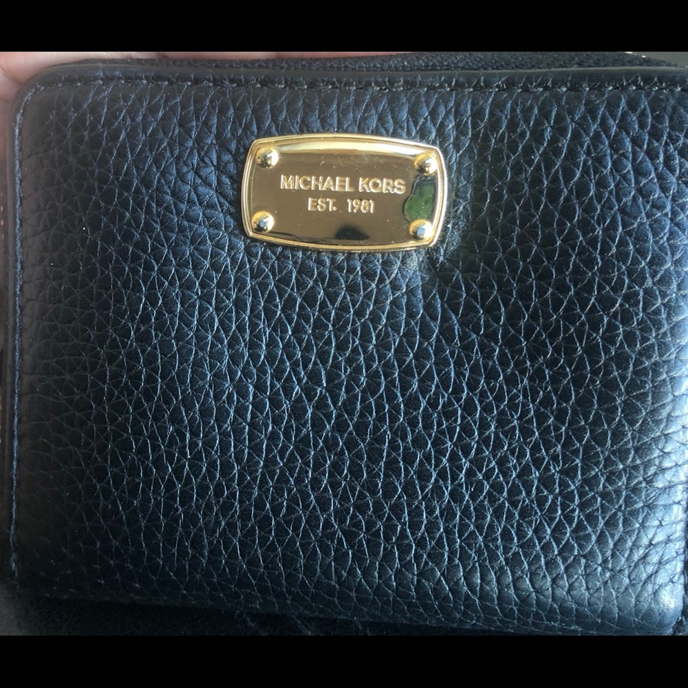 Black and Gold Michael Kors wallet